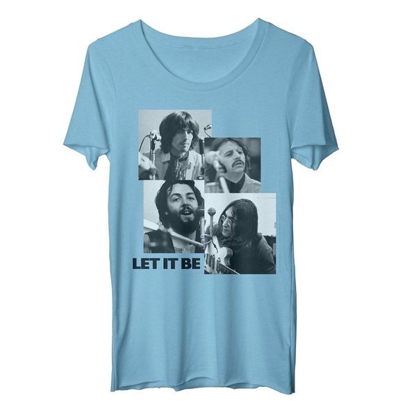 Beatles T-Shirt Let It Be rock cotton Cut-Off made in USA T-Shirt M NWT - Picture 1 of 3